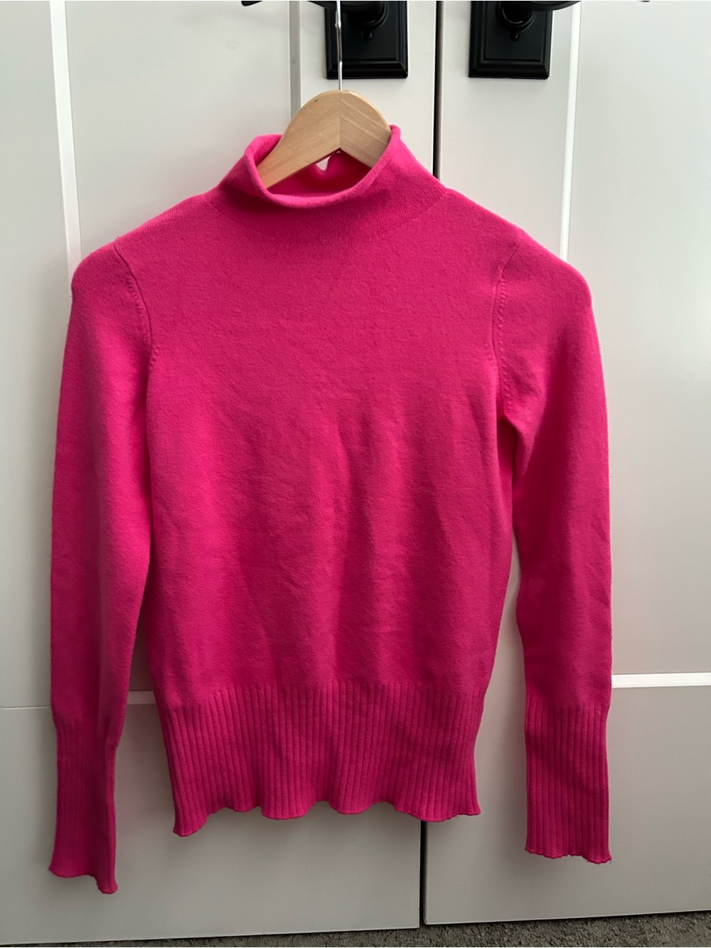 French Connection Hot Pink Turtleneck Sweater